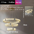 Crystal LED Chandelier for Kitchen Dining Room Duplex Villa Lighting Fixtures