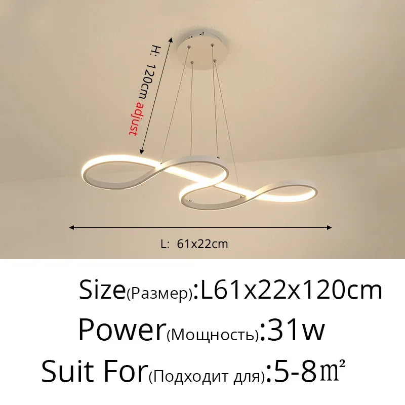 Special-shaped LED Pendant Chandelier for Nordic Dining Living Bedroom Kitchen