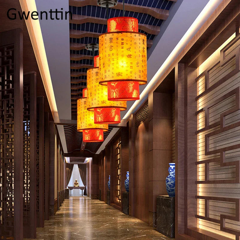 Sheepskin Pendant Lights: Retro Chinese Style Luminarias for Home Decor