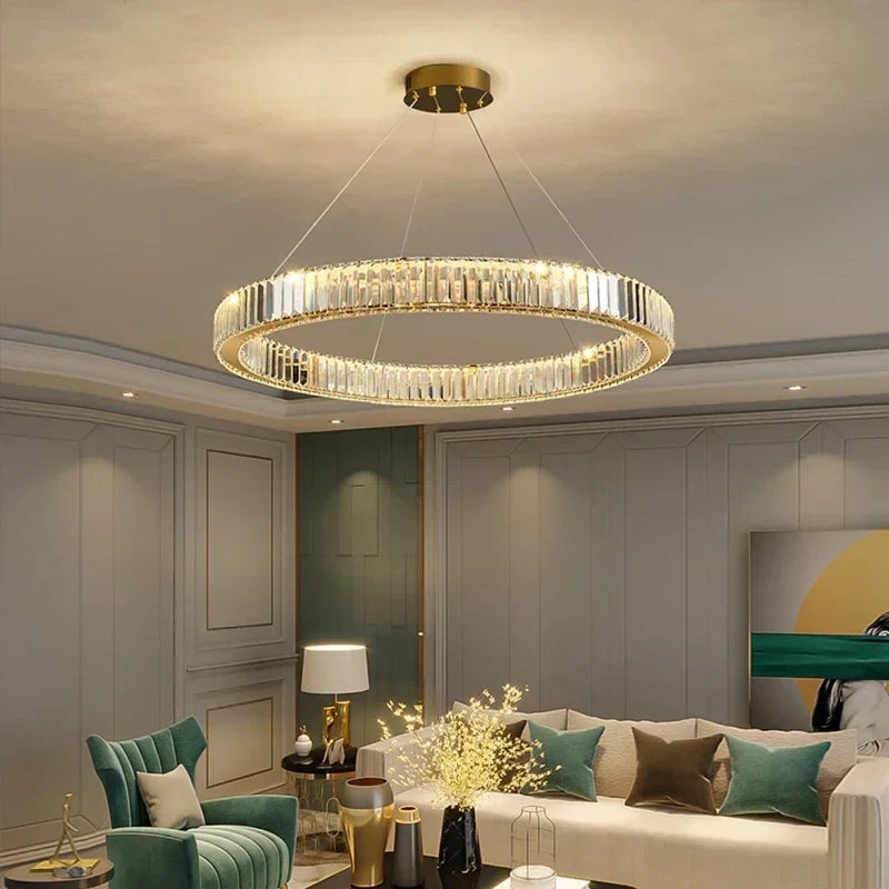 Crystal Ceiling Pendant Chandelier for Luxe Room Decor