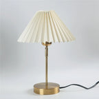 Adjustable Pleated Table Lamp Nordic Retro LED Desk Light for Living Room Bedroom
