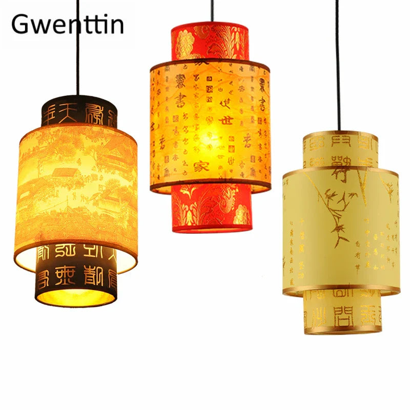 Sheepskin Pendant Lights: Retro Chinese Style Luminarias for Home Decor