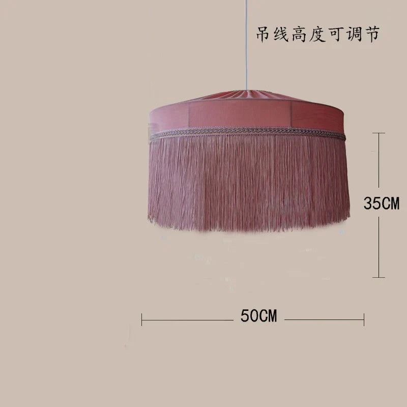 BeauVamp Tassel Pendant Light: French Vintage Boho Lampshade for Living Room, Bedroom, Dining Room