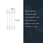 Magnolia Flower G9 LED Chandelier - White Luxury Pendant Light Fixtures