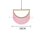 Pink Tassel Bedside Chandelier, Nordic Ins Style Creative Bedroom Lamp