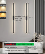 Tube Black Wall Sconces for Bedroom Living Room Corridor Mirror Vanity Lamp