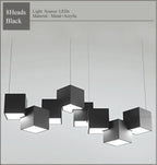 Magic Cube LED Pendant Light for Dining & Living Room by Samsarah Lighting