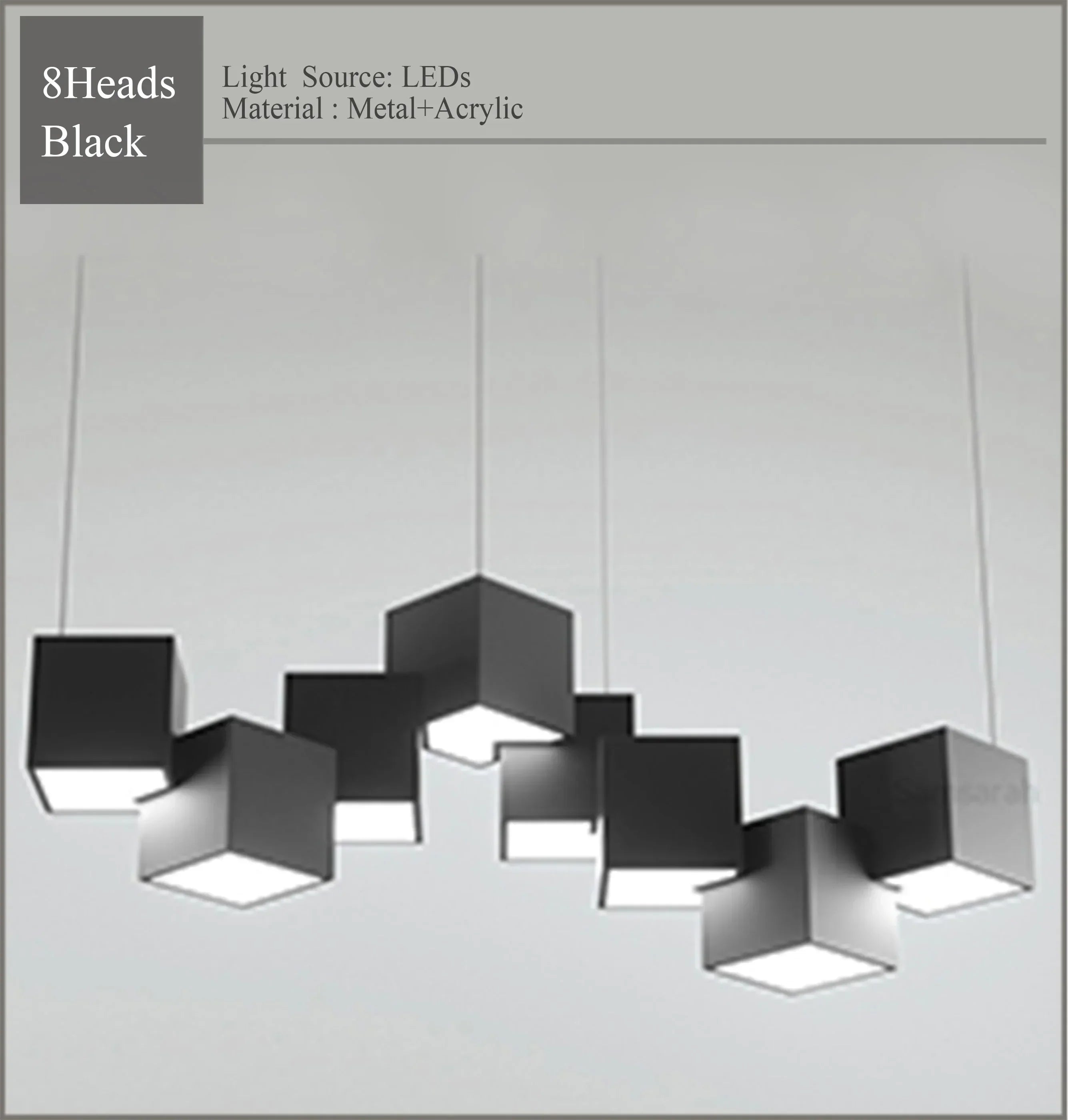 Magic Cube LED Pendant Light for Dining & Living Room by Samsarah Lighting