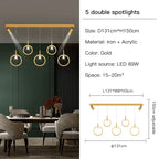 LED Dining Chandelier: Modern Pendant Light for Home Decor & Bar Counter