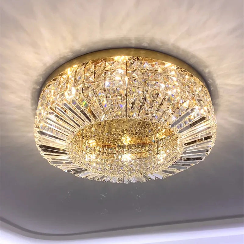 Luxury Crystal LED Ceiling Light for Bedroom & Living Room