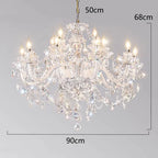 Crystal Chandelier: Modern Home Decoration Pendant Lights for Living & Dining Room