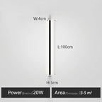 Bedroom Wall Lamp: Nordic Strip Light, Minimalist Design, Black Background, Decorative Luminaires