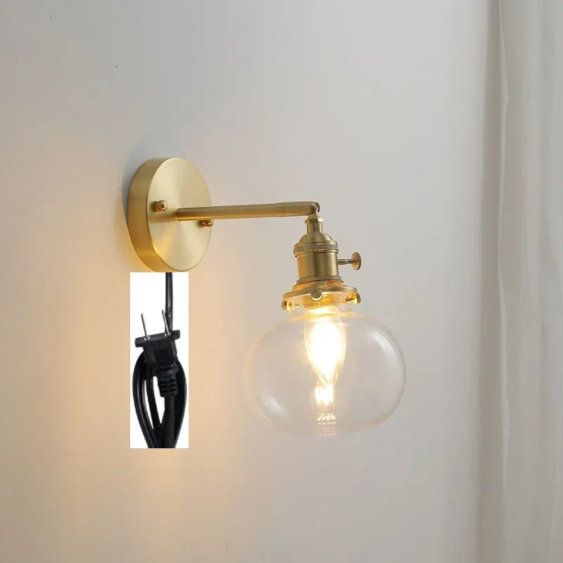 Glass Ball Wall Sconce Modern Wandlamp Stair Light for Bedroom Bathroom Mirror