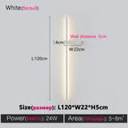 Modern Black Long Strip Wall Lamp for Bedroom Living Room TV Background