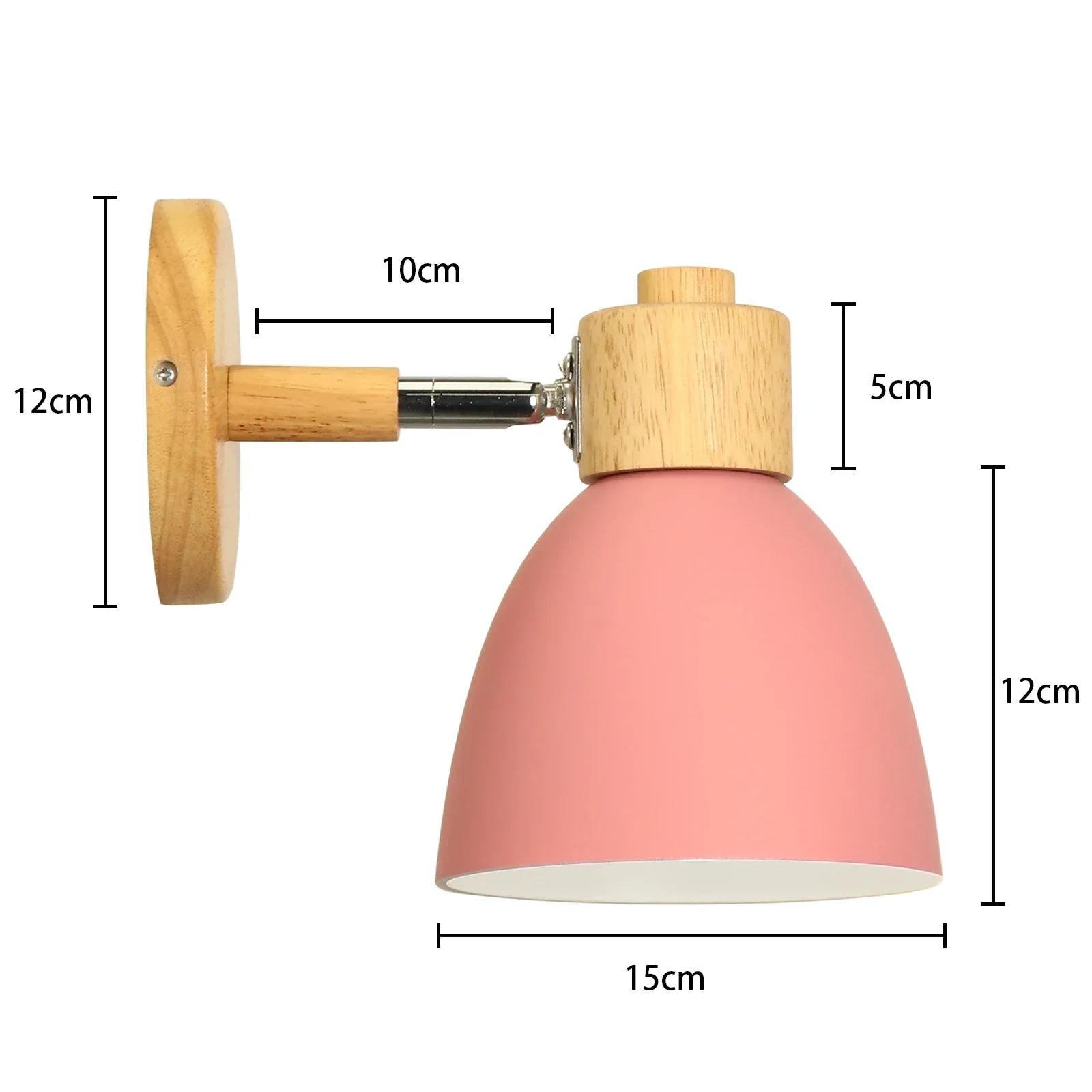 Nordic Wood LED Wall Lamp Modern Bedroom Living Room Sconce Lighting