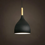 Wood Pendant Light: Modern Nordic Kitchen Ceiling Lamp for Dining Room & Coffee Bar