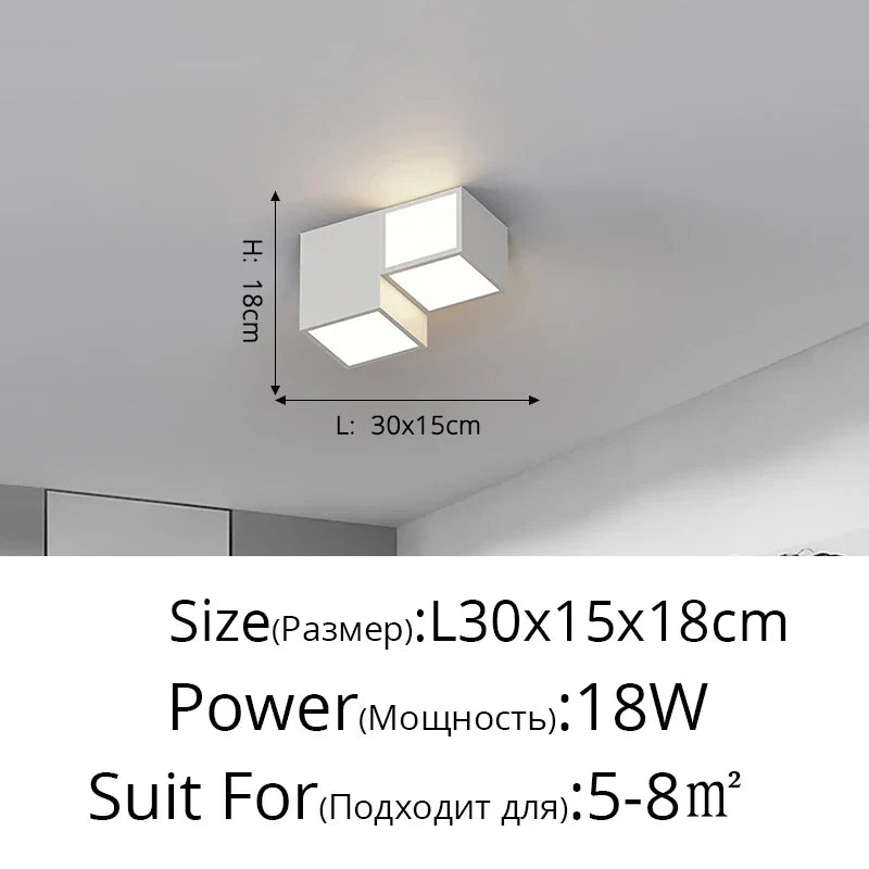 Square LED Chandeliers: Modern Home Indoor Lighting Fixtures for Living, Bedroom, Dining Room