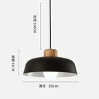 Nordic Wood Aluminum Pendant Lights Modern Hanging Lamps E27 LED Chandelier