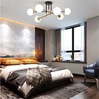 Glass Ball LED Chandelier Ceiling Light for Living Room and Kitchen