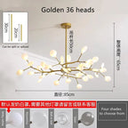 Firefly LED Chandelier: Modern Luxurious Pendant Lamp for Home Decor Lighting