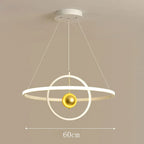 Circular Iron Ball Pendant Chandelier LED Lighting Fixtures