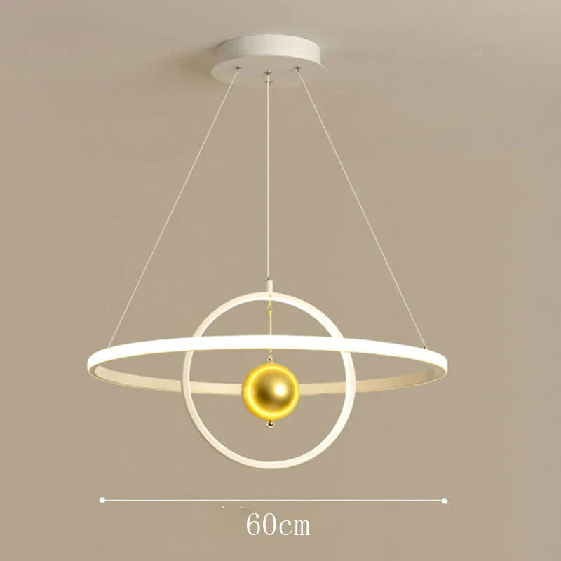 Circular Iron Ball Pendant Chandelier LED Lighting Fixtures