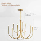 Afralia French Style Black Pendant Light Chandelier - Luxury LED Ceiling Lamp