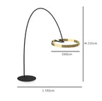 Circular Luminescence LED Floor Lamp for Living Room Bedroom Hotel Decor