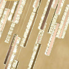 Luxury LED Crystal Spiral Staircase Chandelier for Duplex Villa & Restaurant