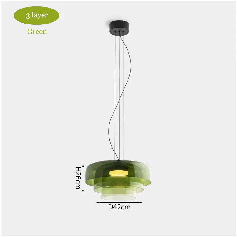Nordic Glass Chandelier: Modern Ceiling Pendant Lights for Living and Dining Room