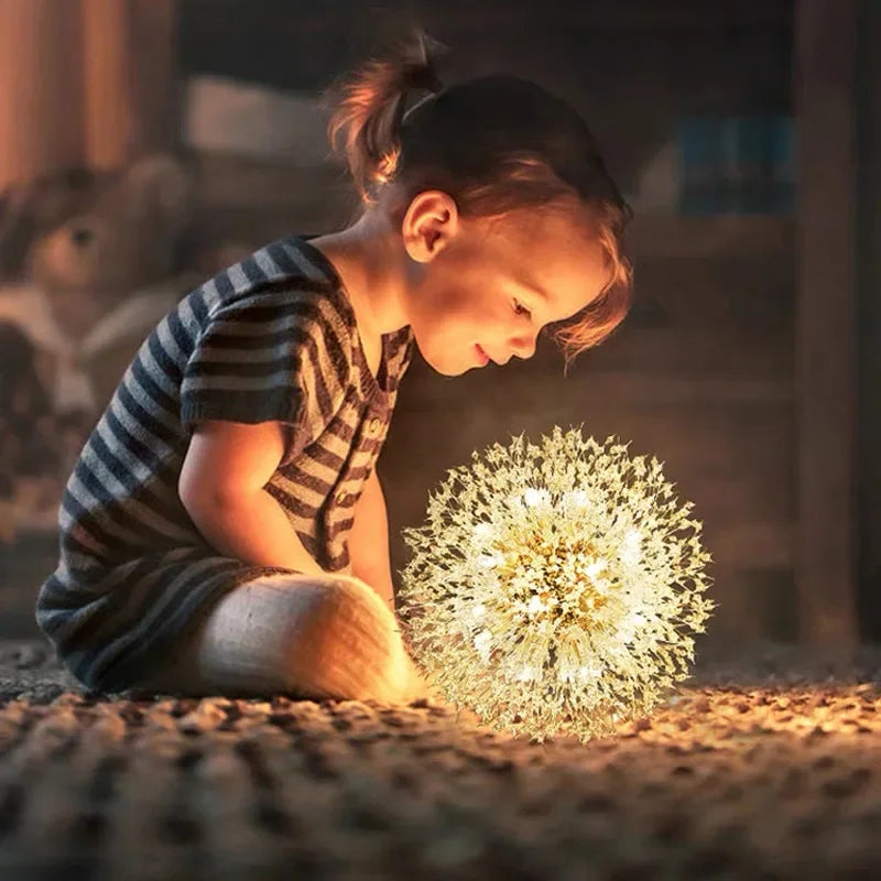 Modern Crystal LED Dandelion Chandelier for Home Living Room Dining Hall Decor