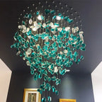 Modern Luxury Glass Stone Chandelier for Living Room LED Pendant Light