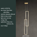 Modern Rectangle LED Pendant Chandelier Luminaire for Home Decor and Lighting