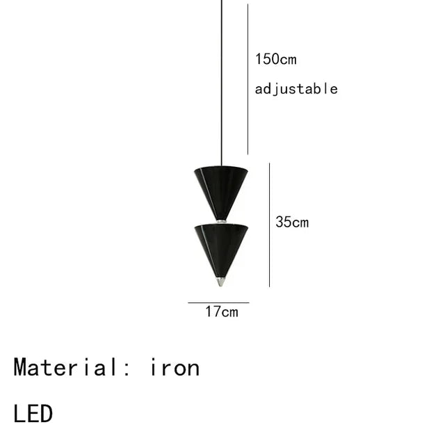 Tapered Cone Pendant Lamp - Modern Bedroom Chandelier for Stylish Corridor and Living Room
