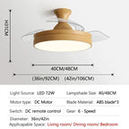 DC Motor Ceiling Fan Light with Control for Bedroom, Living Room & Restaurant.