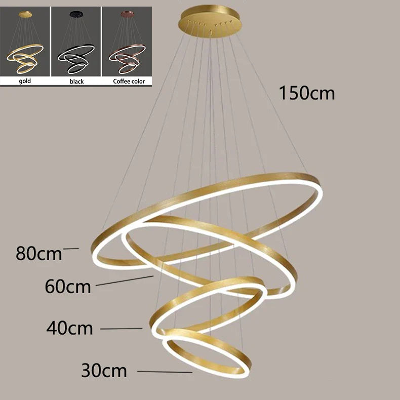 Nordic Home Stair Chandelier Living Room Pendant Light Dining Room Ceiling Light