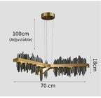 Luxury Modern Chandelier Circle Pendant Light for Living Room by Afralia™