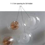 1/4/8pcs Pack 1cm Opening G4 Glass Shade Replacement Globes for Chandelier