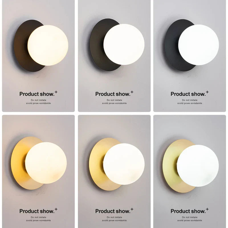 LED Glass Ball Wall Light: Modern Indoor LED Sconce for Home Interior Lighting