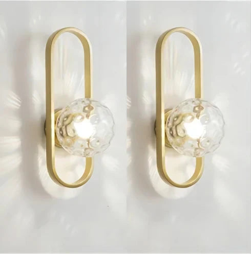 LED Glass Wall Sconce Lamp for Bedroom Living Room Staircase