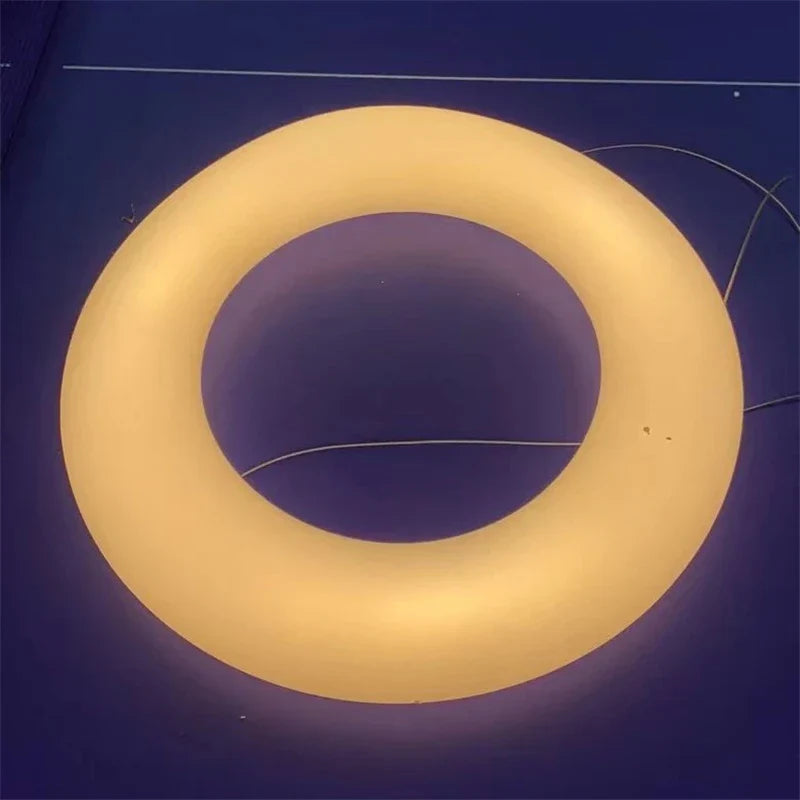 Cloud Pendant Light: Nordic Minimalist Doughnut Chandelier for Living Room & Kid's Bedroom