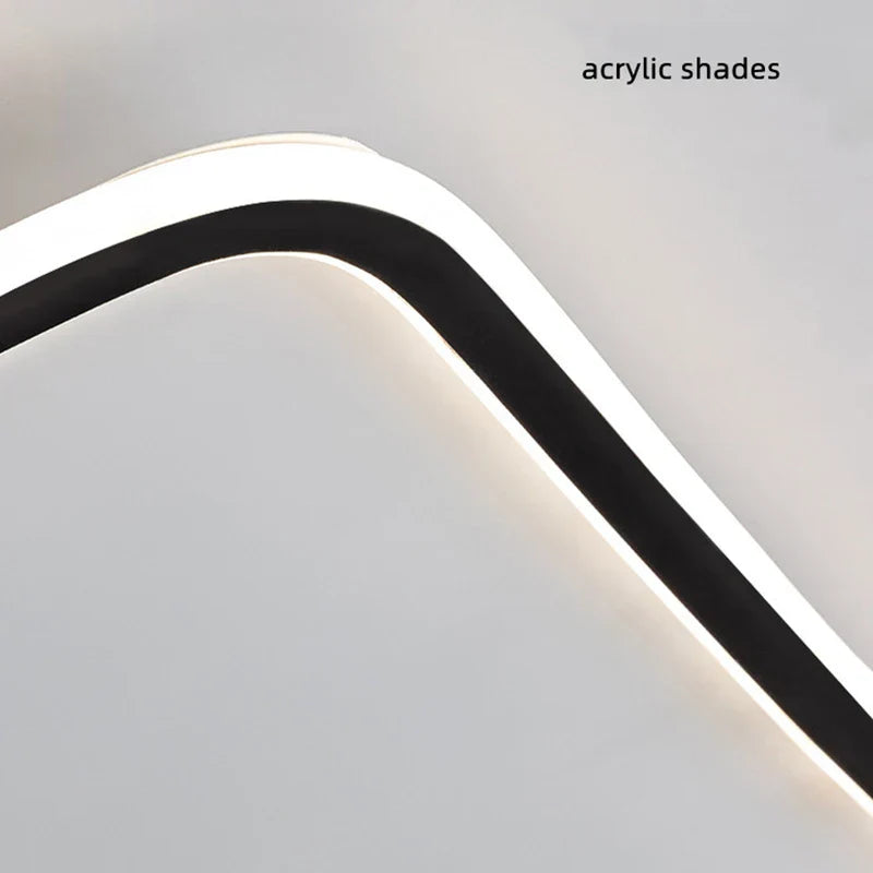 Modern Round Iron LED Ceiling Light for Bedroom, Foyer, and Study