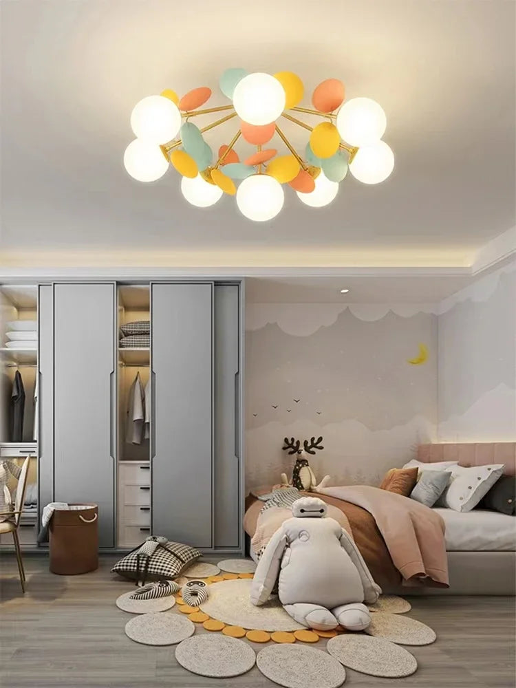 Frost Glass Ceiling Chandelier for Home Indoor Lighting