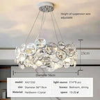 Luxury Crystal Chandelier LED Pendant Light for Modern Living Room