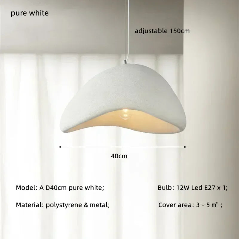 Wabi Sabi LED Chandelier: Modern Japan Style Pendant Light for Kitchen Island