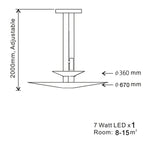 Modern LED Saucer Pendant Lamp for Home Decor and Lighting