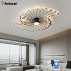 Copper Fireworks LED Ceiling Chandelier for Modern Bedroom and Living Room Decor