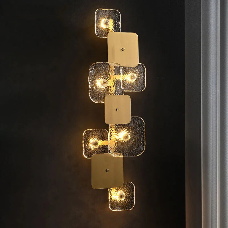 Copper Square Wall Lamp for Elegant Living Room and Bedroom Lighting