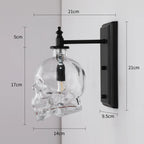 Skull Light Glass Sconce - Creative Nordic Design Wall LED Lamp