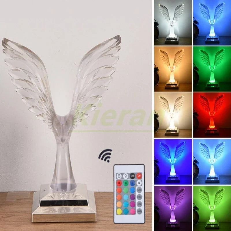 Crystal Eagle LED Table Lamp for Bedroom Study and Living Room